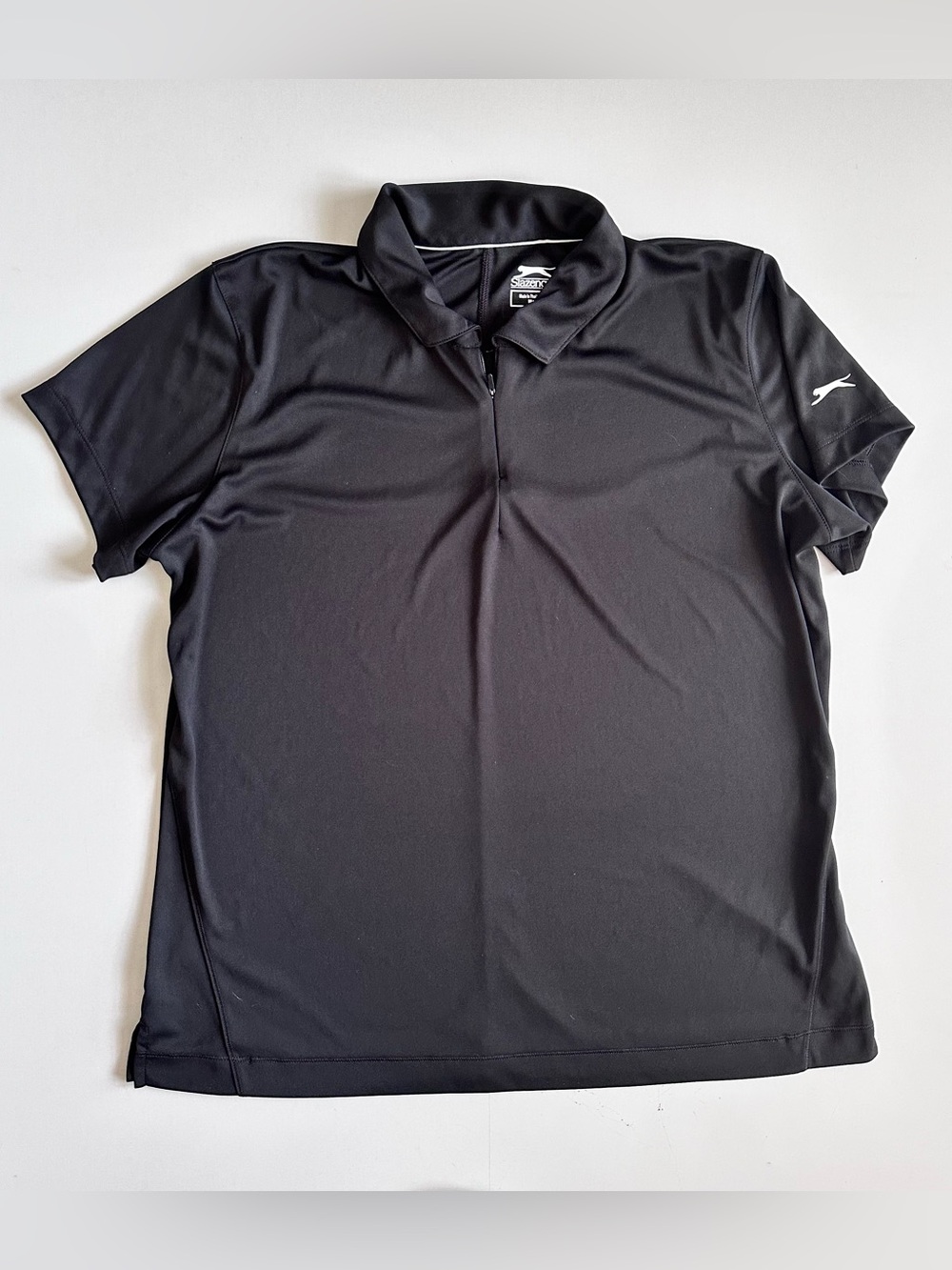 SLAZENGER Golf Black Polo Shirt Short Sleeve Size XL